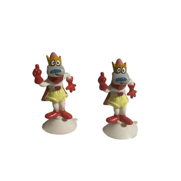 1989 Vintage Mighty Mouse Wendy's Kids Meal Toy - Petey Pate  Figure Set Of 2 - Picture 5 of 9